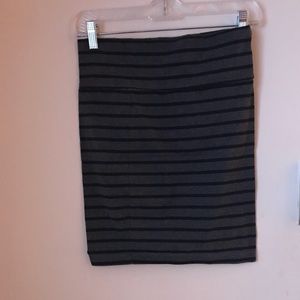 Gray and Black Pencil Skirt From Forever21